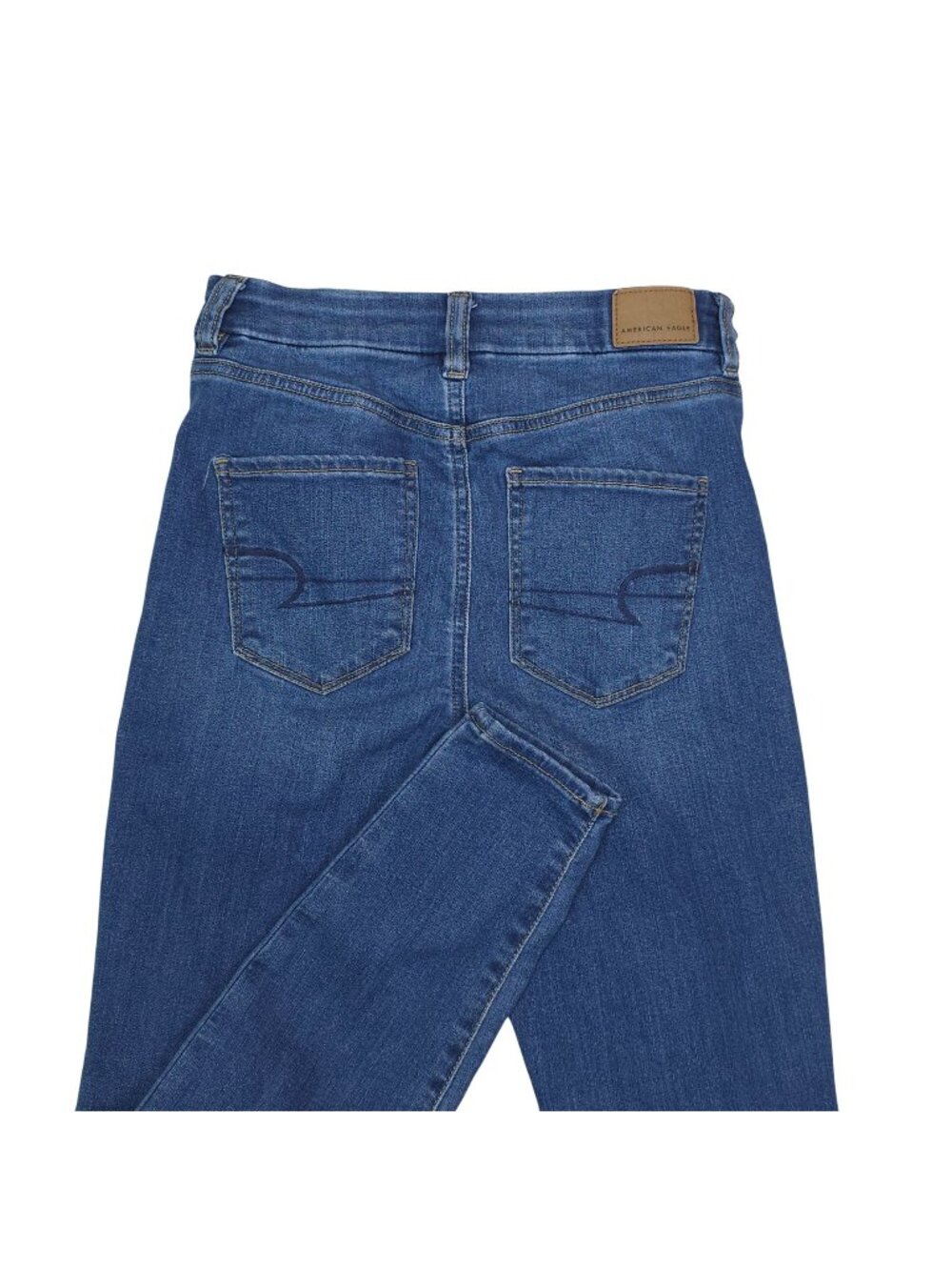 American Eagle Womens Curvy Hi-Rise Jegging Jeans Size 4 Regular Blue Stretch De
